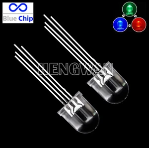 50pcs 10mm 4pins full-color RGB LED Common Anode/Cathode Transparent/Fog Diode - Picture 1 of 6