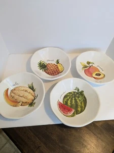 Rare Effetti D' Arte Fruit Pattern Bowls Set 4 - Picture 1 of 8