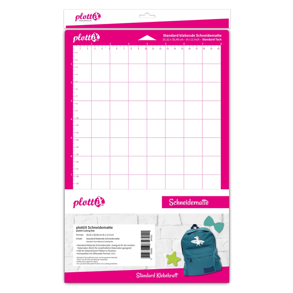 Schneidematte plottiX 8 x 12 Zoll Standard klebend - Bild 1 von 1