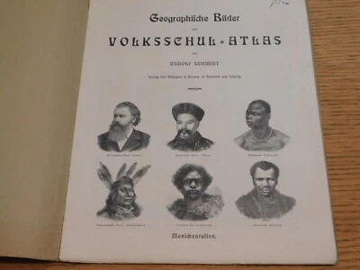 ancien 1910 ATLAS PHOTOS allemand WW1 GEOGRAPHIQUE rudolf SCHMIDT voyages RACES - Photo 1/4