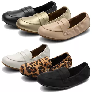 Women Slip On Loafers Faux Leather Round Toe Comfortable Casual Shoes Work Shoes - Picture 1 of 46