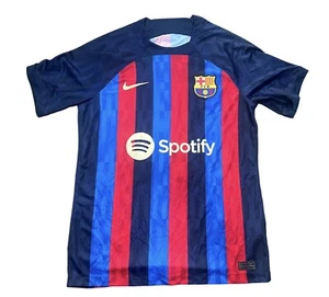 2022-23 Barcelona Home Shirt Jersey O Dembele Number 7 Size Medium BRAND NEW - Picture 1 of 4