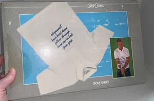 Camisa de golf vintage NUEVA DE LOTE ANTIGUO STARCASE talla GRANDE alineación, mantén la cabeza baja, sigue - Imagen 1 de 12