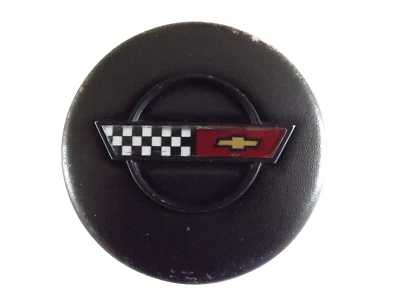 1987 Chevrolet Corvette botão de buzina de volante com emblema, mola e fio OEM - Imagem 1 de 4