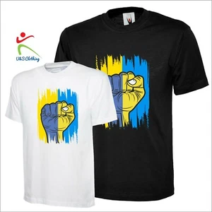 Support Ukraine T-Shirt Ukrainian Support Love Peace Retro Printed T-Shirt Top - Picture 1 of 3