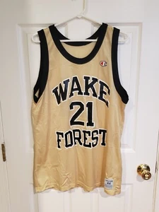 vintage Wake Forest University #21 Champion basketball jersey Tim Duncan - Picture 1 of 6