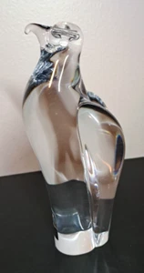 FIRMADO Marcolin AGUILA HALCÓN Cerdeña Completo Plomo Cristal 9" RARO De Colección 1983 Italia - Imagen 1 de 10