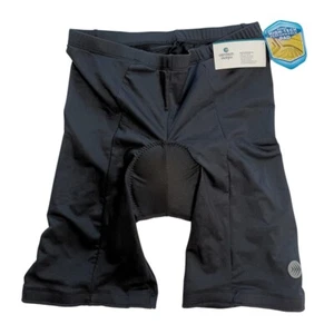 Aero Tech Bike Shorts Men's XXL Black 6-Panel Padded 9" Inseam High Tech NEW - Picture 1 of 9