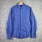 Ben Sherman Mens Button Up Shirt Size M Medium Blue Long Sleeve Collared 1588