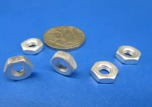 Aluminum Machine Screw Hex Nut, RH, 10-32 x 1/8" Height. - 300 Pcs - Picture 1 of 11