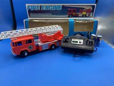 LUCKY TOYS - HONG KONG - VINTAGE PLASTIC  -BATTERY OPERATED FIRE TRUCK NO.2077 - Image 1 of 4