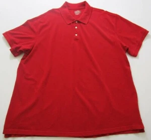 Foundry Polo Shirt Men's 3XL XXXL Red Short Sleeves Stretch Cotton Casual Work - Picture 1 of 8