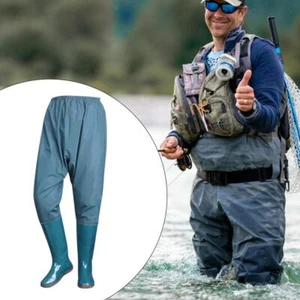 PVC Hip Waders  Waterproof Fly Coarse Fishing Wader Wading Boot Socks - Picture 1 of 44