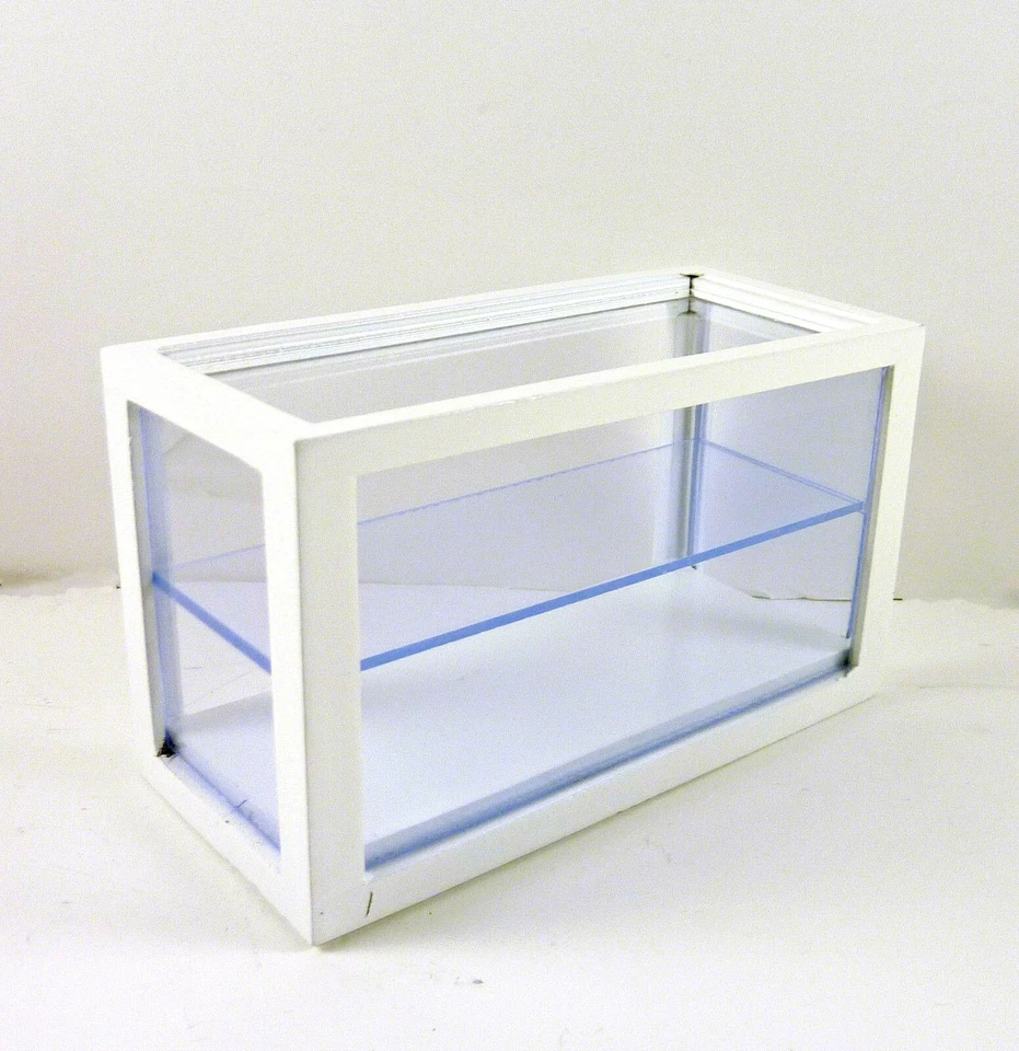 Vitrina de tienda pequeña miniatura para casa de muñecas, blanca, T5677 Foto 1 de 1