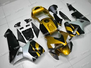 Fit for 03-04 CBR600RR Gold Black Silver ABS Injection Mold Bodywork Fairing Kit - Picture 1 of 9