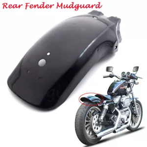 Motorcycle Rear Metal Black Mudguard Fender For Cruiser Chopper Cafe Racer Honda - Picture 1 of 11