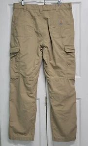 Carhartt Force BN200 Force Relaxed Fit Ripstop Cargo Work Pant 38x34 Beige READ - Picture 1 of 18