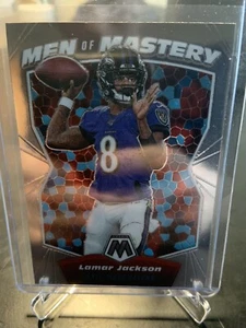 2020 Panini Prizm Mosaic Lamar Jackson Men of Mastery #8 Ravens  - Picture 1 of 2