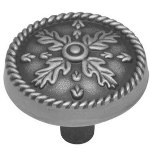 10 Hickory Hardware antike Zinnschrankknöpfe, Jugendstil Chartres P7331-SPA - Bild 1 von 1