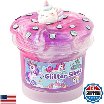 Slime de agua rosa y púrpura brillante, gelatina prefabricada antiadherente, favores de fiesta para Foto 1 de 4