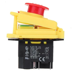 KJD17B 230V Elektromagnetischer Not-Aus-Drucktasterschalter 230V Sicherheitsschalter - Bild 1 von 7