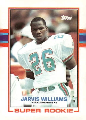 1989 Topps #291 Jarvis Williams Miami Dolphins Football Card - Image 1 of 2