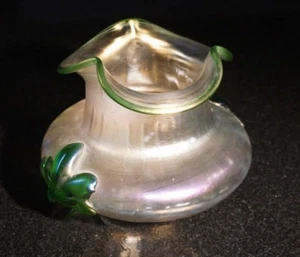 Beautiful Loetz Iridescent Applied Flowers Vase, Circa 1904 With Ground Pontil - Picture 1 of 8