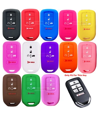  Capa estojo silicone fit Honda Civic Pilot Accord 5 botões controle remoto inteligente chaveiro - Imagem 1 de 4