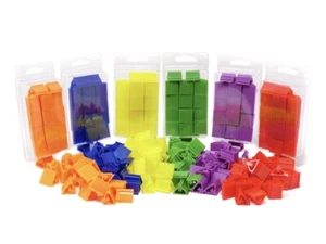 120 Multi-color Game Card Stands 3/4" x 3/4" Blue, Yellow, Red, Green, Orange  - Picture 1 of 3