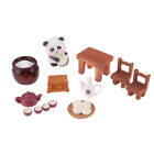 Panda Set Micro Landscape Ornamente Tee Set Stuhl DIY Model Decle Toy Dollhouse 