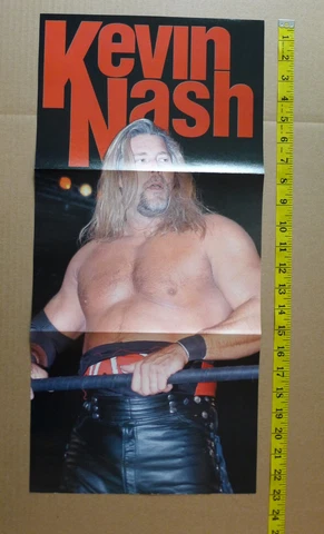 KEVIN NASH / SHAWN MICHAELS magazine CENTERFOLD Wrestling WWF Cover