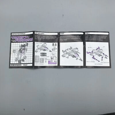 FOLLETOS DE INSTRUCCIONES HABRO 1984-1985 THRUST Vintage Transformers Foto 1 de 4