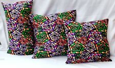  African Print Envelope Cushion Cover ONLY 45x 45cm 40x 40cm 30x 50cm Set of 3.