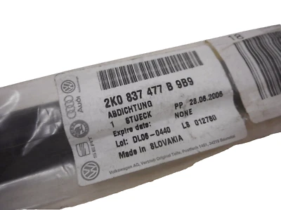 (S14) Orig. VW CADDY Fensteröffnungsdichtung links schwarz 2K0837477B 9B9 *NEU* - Bild 1 von 2