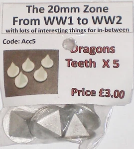 Early War 20mm (1/72) Dragons Teeth (5) - Picture 1 of 1
