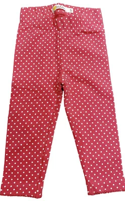 Mini Boden cerise polka dot pretty trimmed leggings ages 0-3 to 18-24 moths