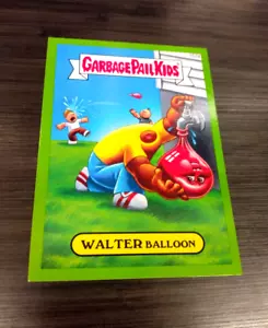 Tarjeta adhesiva Garbage Pail Kids Serie 2 Green Border "WALTER BALLOON" #107a 2014 - Imagen 1 de 1