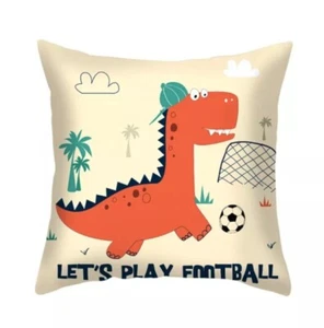 Dinosaur Throw Pillow Couch Bed Cushion Cover 18x18 Gift Decor Boy Playroom - Picture 1 of 1