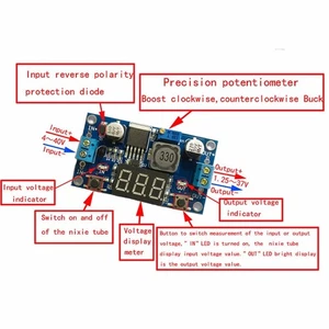 Voltage Regulator Step-down Power Converter Module Adjustable Multimeter - Afbeelding 1 van 11