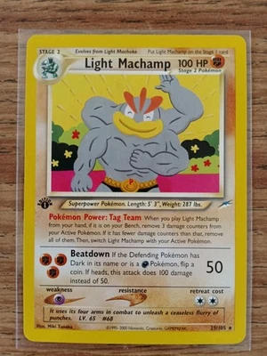 1st Edition Neo Destiny Light Machamp 25/105  - Image 1 of 2