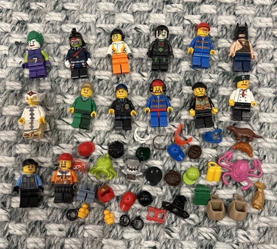 Lego Minifigures Mini Figures Lot - Hats & Accessories - Batman Ninjago & More - Image 1 of 3