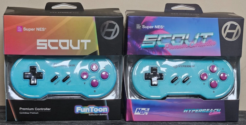 Hyperkin "Scout" Premium Controller for Nintendo SNES Super NES - Hyper Beach - Image 1 of 2