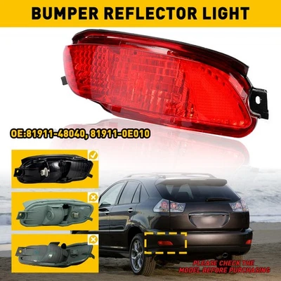 AUXITO  Red Rear Bumper Reflector Light Fog Lamp LH For Lexus RX330 2004-2006 - Image 1 of 4