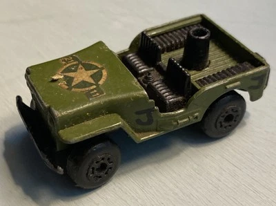 Vintage Matchbox Superfast Army Jeep No. 38 Lesney 1978 (No Gun Or Windshield) - Image 1 of 4