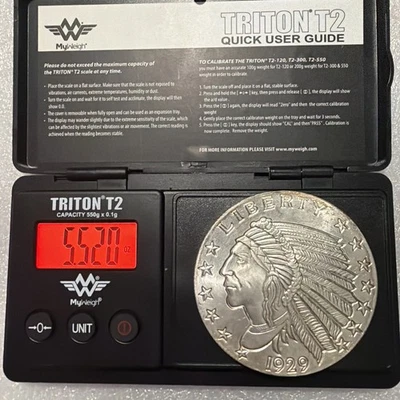 5 oz .999 Fine Silver Round - Incuse Indian 1929 golden state mint Sold Each - Image 1 of 4