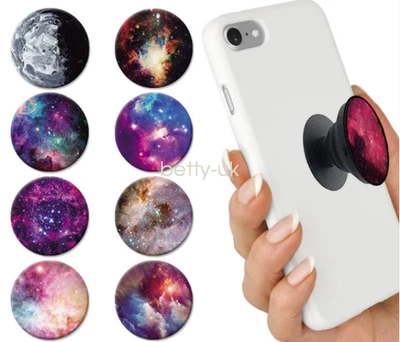 Pop Out Socket Holder Selfie Finger Grip Stand For Mobile Phone iPhone Samsung - Image 1 of 4
