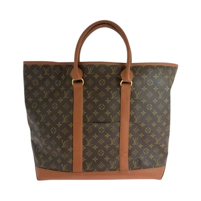 LOUIS VUITTON Monogram Sac Weekend GM M42420 Tote Bag Shoulder Bag Brown PVC LV - Image 1 of 4