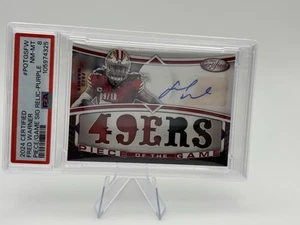 2024 Certified FRED WARNER Purple Piece of the Game Signatures 9/10 -PSA 8 - Picture 1 of 3