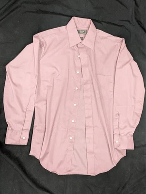 Arrow Men's Kent Button Front Long Sleeve Shirt L 15-1/2 - 33 Purple Burgandy - Image 1 of 3