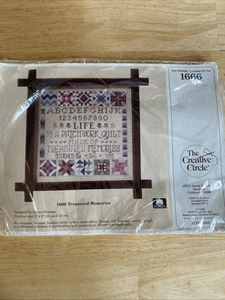 Treasured Memories Cross Stitch Kit Sampler #1666 Creative Circle Quilt Designs - Picture 1 of 6